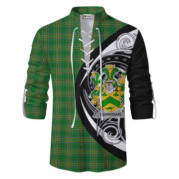 Tartan Vibes Clothing Corrigan Irish Clan Ghillie Kilt Shirt Celtic Circle Style
