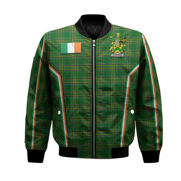 Corrigan Irish Clan Coat of Arm Tartan Bomber Jacket Flag Style