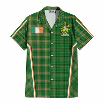 Corrigan Irish Clan Coat of Arm Tartan Cotton Hawaiian Shirt Flag Style