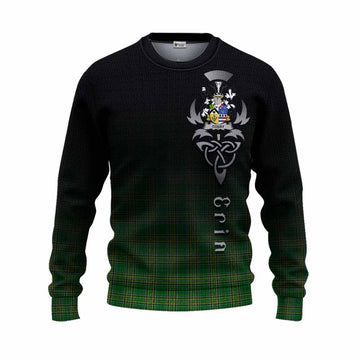 Tartan Vibes Clothing Cosby Irish Clan Knitted Sweater with Coat of Arms Erin Go Bragh Celtic Inspired