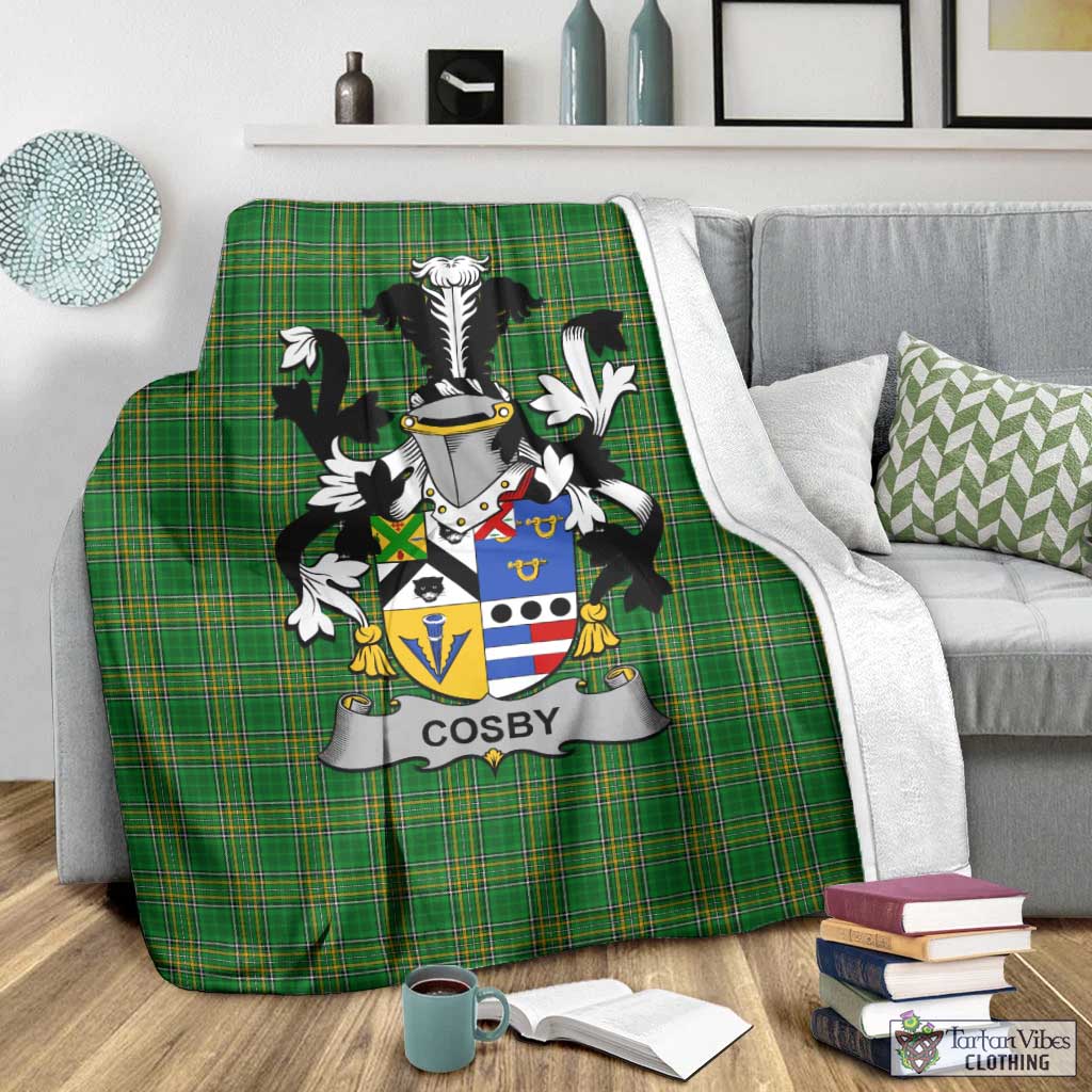 Cosby Irish Clan Tartan Blanket with Coat of Arms - Tartan Vibes Clothing