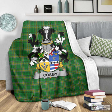 Cosby Irish Clan Tartan Blanket with Coat of Arms - Tartan Vibes Clothing