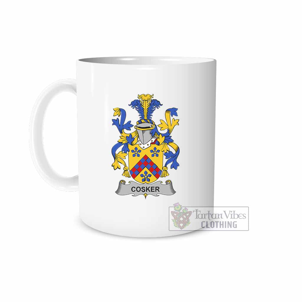 Cosker Irish Clan Coat of Arms Ceramic Mug White - 2D-tartanvibesclothing