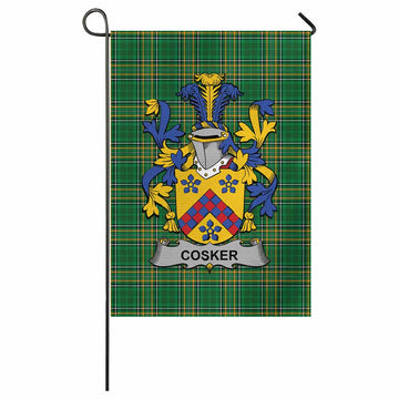 Cosker Irish Clan Tartan Flag with Coat of Arms