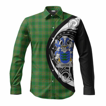 Cotter Irish Clan Long Sleeve Button Shirt Celtic Circle Style Men's Shirt S - Tartan Vibes Clothing