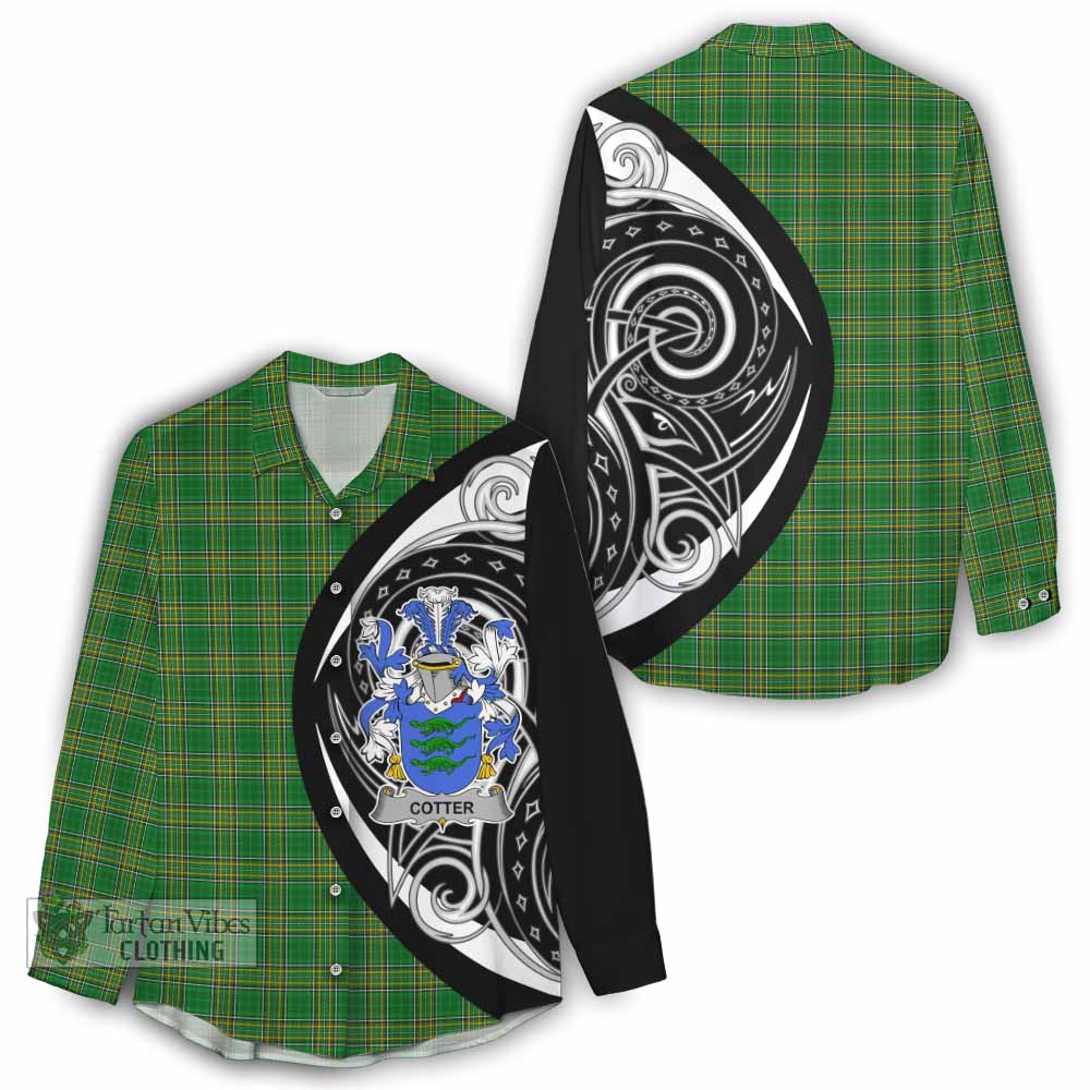 Cotter Irish Clan Women's Casual Shirt Celtic Circle Style - Tartan Vibes Clothing