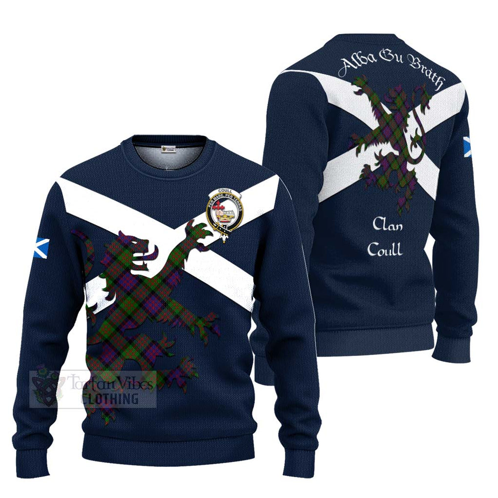 Coull Tartan Lion Rampant Ugly Sweater Proudly Display Your Heritage with Alba Gu Brath and Clan Name Unisex - Tartan Vibes Clothing