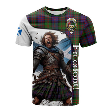 Tartan Vibes Clothing Coull Crest Tartan Cotton T-shirt Inspired by the Freedom of Scottish Warrior