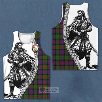 Coull Tartan Clan Crest Men's Tank Top with Highlander Warrior Celtic Style Men - Tartan Vibes Clothing