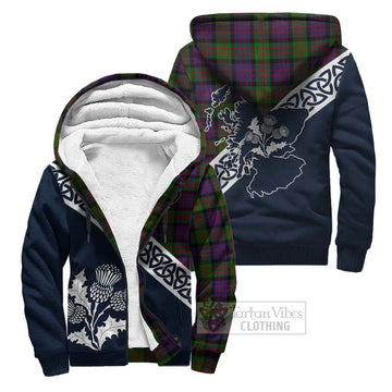 Coull Tartan Sherpa Hoodie Featuring Thistle and Scotland Map Unisex - Tartan Vibes Clothing