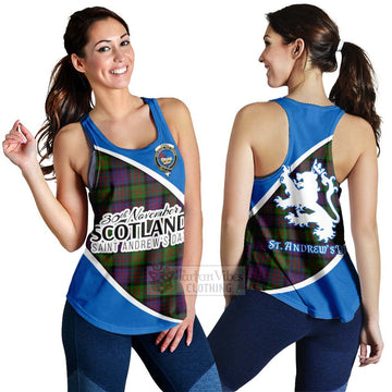 Coull Family Crest Tartan Women's Racerback Tanks Celebrate Saint Andrew's Day in Style 4XL - Tartan Vibes Clothing