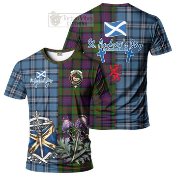 Coull Tartan T-Shirt Happy St. Andrew's Day Half Tartan Style Kid's Shirt - Tartan Vibes Clothing