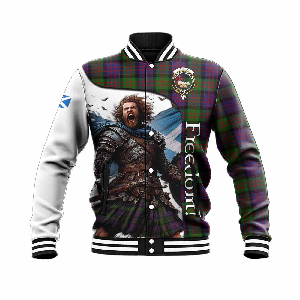 Tartan Vibes Clothing Coull Crest Tartan Baseball Jacket Inspired by the Freedom of Scottish Warrior
