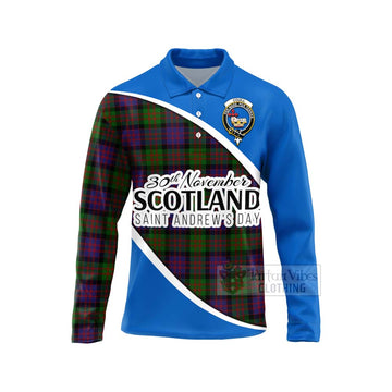 Coull Family Crest Tartan Long Sleeve Polo Shirt Celebrate Saint Andrew's Day in Style Unisex - Tartan Vibes Clothing