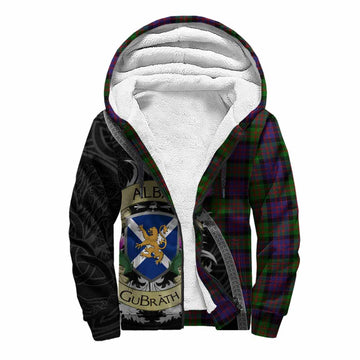 Coull Tartan Family Crest Sherpa Hoodie Lion Rampant Royal Thistle Shield Celtic Inspired Unisex S - Tartan Vibes Clothing