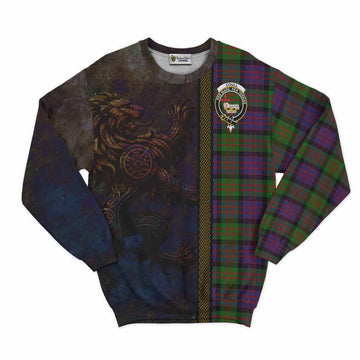 Coull Tartan Family Crest Sweatshirt Alba Gu Brath Be Brave Lion Ancient Style Unisex - Tartan Vibes Clothing