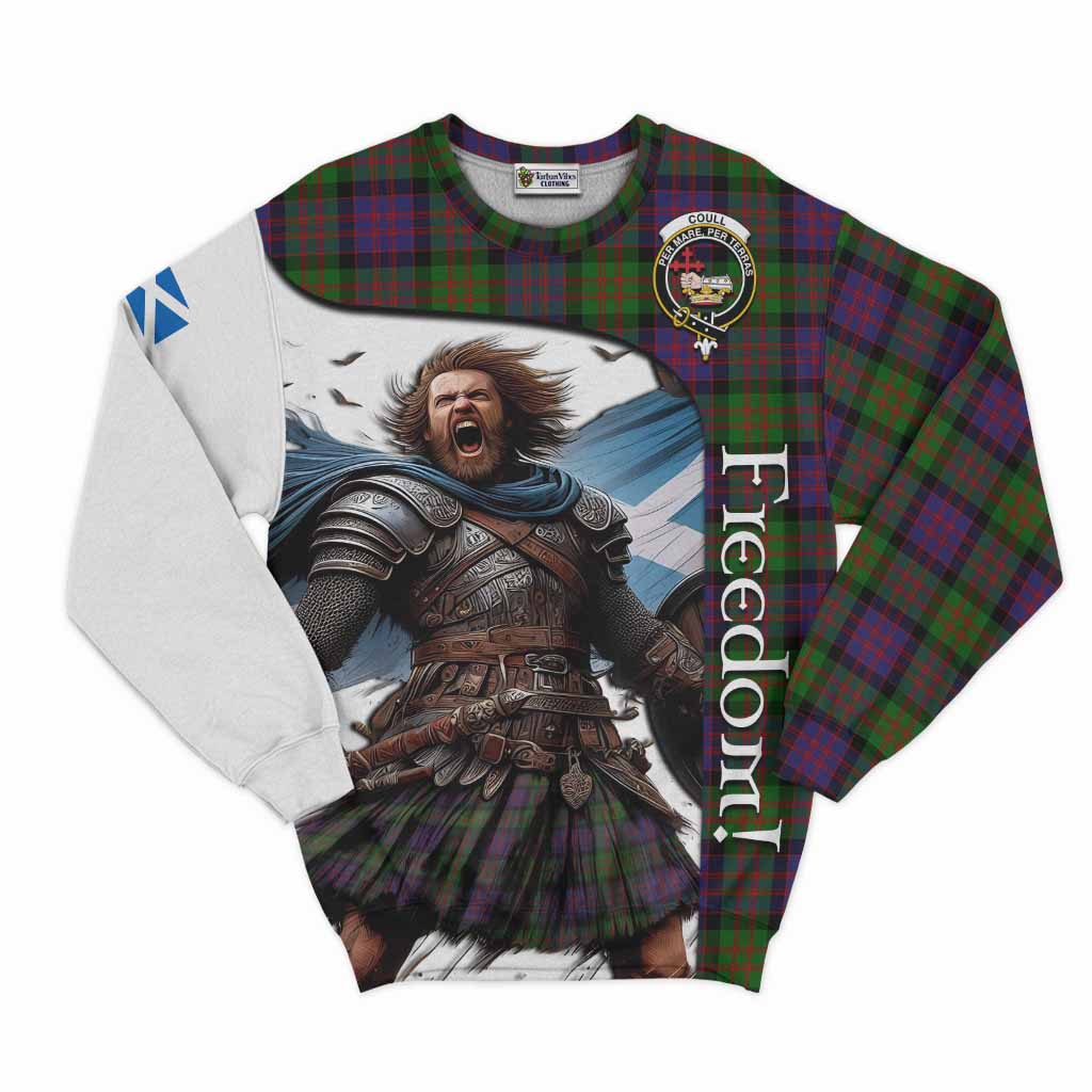 Tartan Vibes Clothing Coull Crest Tartan Sweatshirt Inspired by the Freedom of Scottish Warrior