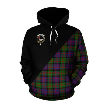 Coull Tartan Cotton Hoodie with Family Crest and Military Logo Style Pullover Hoodie XS - Tartan Vibes Clothing