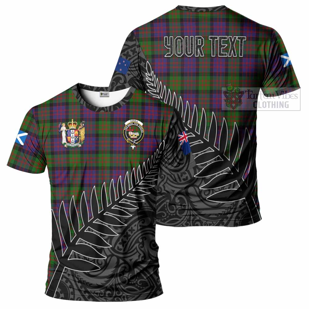 Coull Crest Tartan T-Shirt with New Zealand Silver Fern Half Style Kid's Shirt - Tartan Vibes Clothing