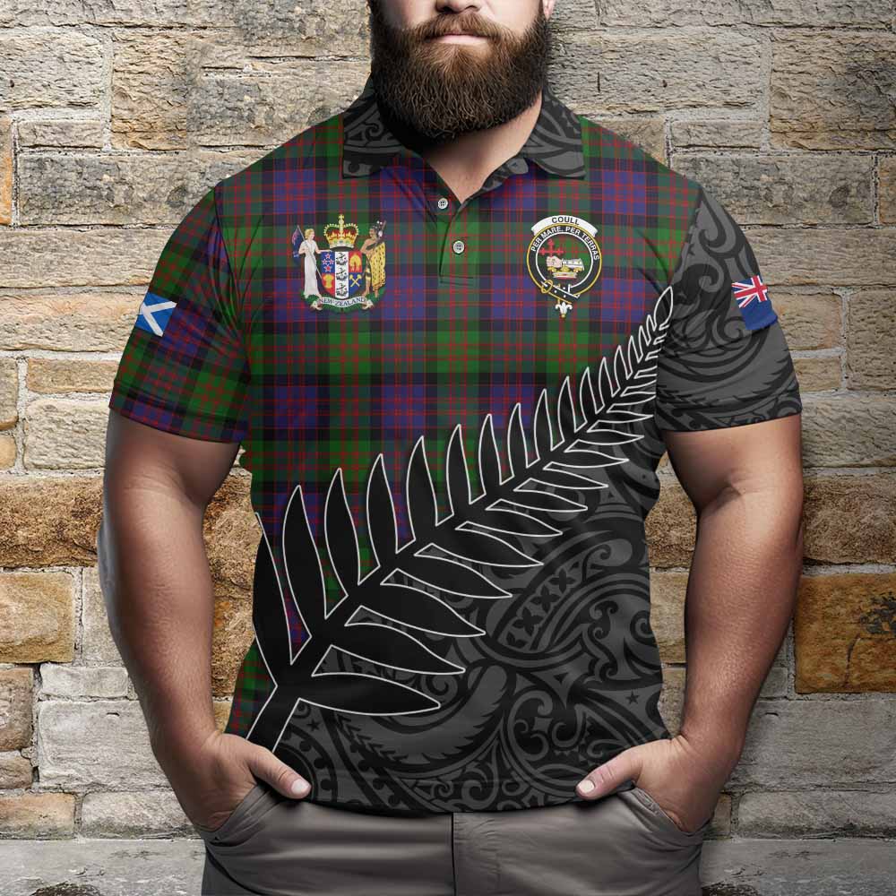Coull Crest Tartan Polo Shirt with New Zealand Silver Fern Half Style Kid - Tartan Vibes Clothing