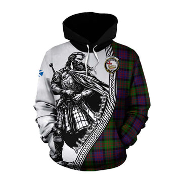 Coull Tartan Clan Crest Cotton Hoodie with Highlander Warrior Celtic Style Pullover Hoodie XS - Tartan Vibes Clothing