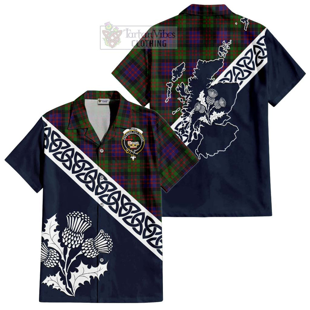Coull Tartan Hawaiian Shirt Featuring Thistle and Scotland Map Kid - Tartan Vibes Clothing