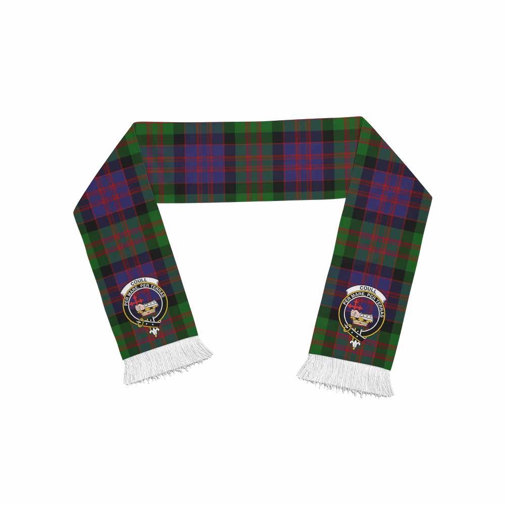 Coull Tartan Ruffneck Scarf with Family Crest One Size 67.7*6.7 inches - Tartan Vibes Clothing