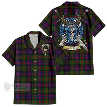 Coull Tartan Hawaiian Shirt with Family Crest Celtic Skull Style Kid - Tartan Vibes Clothing