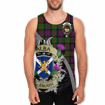 Coull Tartan Family Crest Men's Tank Top Lion Rampant Royal Thistle Shield Celtic Inspired Men - Tartan Vibes Clothing