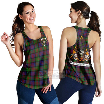 Coull Tartan Women's Racerback Tanks with Family Crest and Bearded Skull Holding Bottles of Whiskey 4XL - Tartan Vibes Clothing