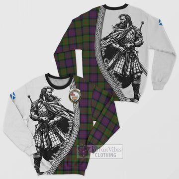 Coull Tartan Clan Crest Sweatshirt with Highlander Warrior Celtic Style Unisex - Tartan Vibes Clothing