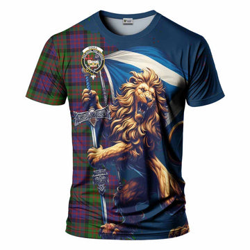 Coull Tartan Family Crest T-Shirt with Scottish Majestic Lion Kid's Shirt - Tartan Vibes Clothing