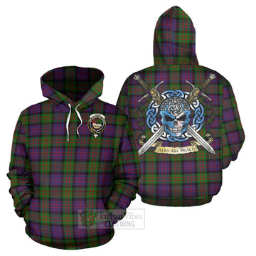 Coull Tartan Hoodie with Family Crest Celtic Skull Style Zip Hoodie - Tartan Vibes Clothing
