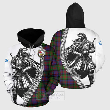 Coull Tartan Clan Crest Hoodie with Highlander Warrior Celtic Style Zip Hoodie - Tartan Vibes Clothing