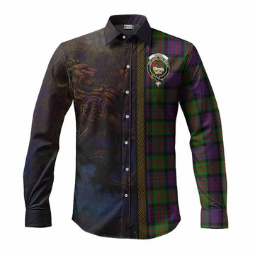 Coull Tartan Family Crest Long Sleeve Button Shirt Alba Gu Brath Be Brave Lion Ancient Style Men's Shirt S - Tartan Vibes Clothing