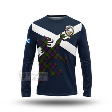 Coull Tartan Lion Rampant Long Sleeve T-Shirt Proudly Display Your Heritage with Alba Gu Brath and Clan Name Unisex - Tartan Vibes Clothing