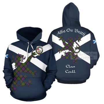 Coull Tartan Lion Rampant Hoodie Proudly Display Your Heritage with Alba Gu Brath and Clan Name Zip Hoodie - Tartan Vibes Clothing