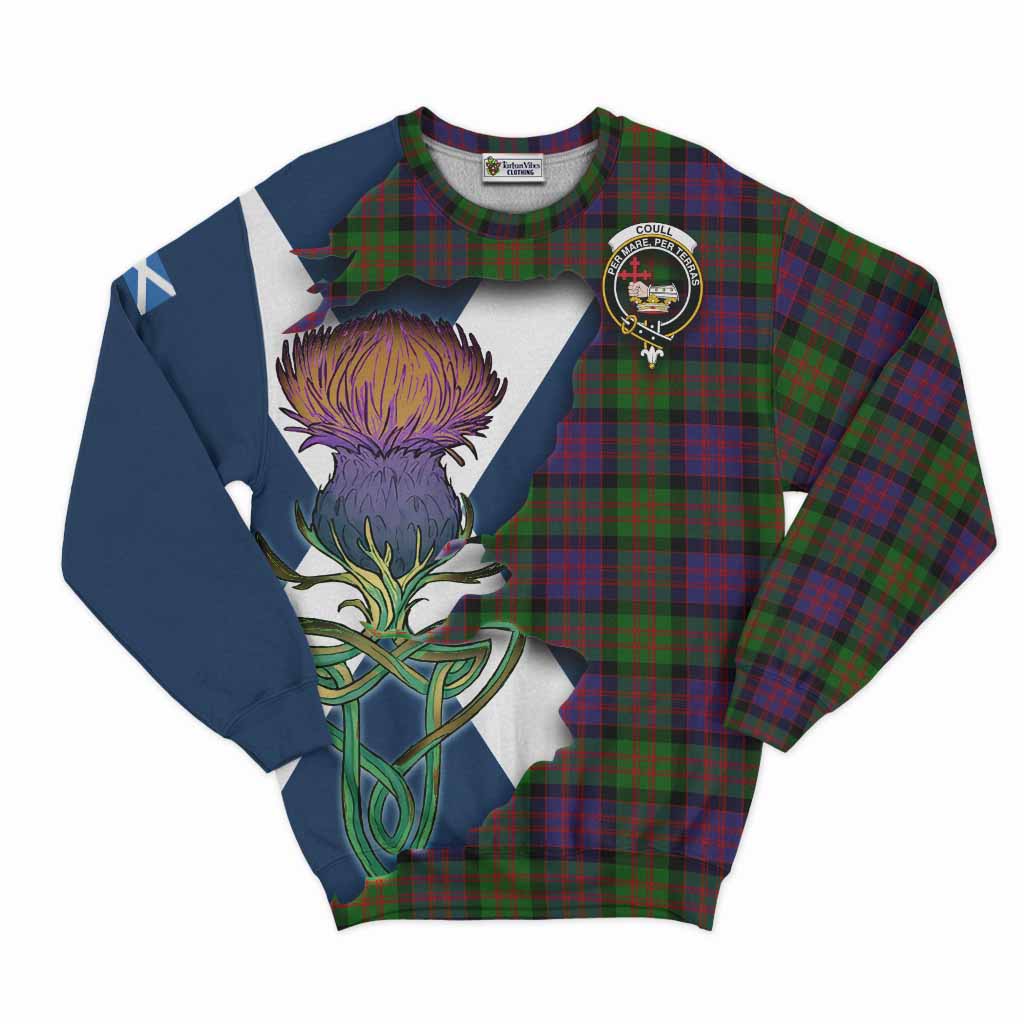 Coull Tartan Family Crest Sweatshirt Scottish Thistle Celtic Inspired Unisex - Tartan Vibes Clothing