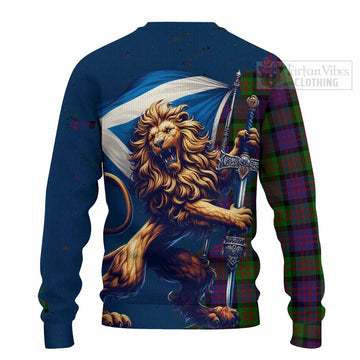 Coull Tartan Family Crest Knitted Sweater with Scottish Majestic Lion - Tartan Vibes Clothing
