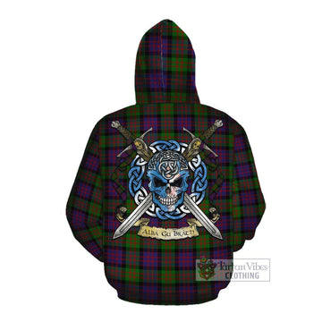 Coull Tartan Cotton Hoodie with Family Crest Celtic Skull Style Pullover Hoodie - Tartan Vibes Clothing