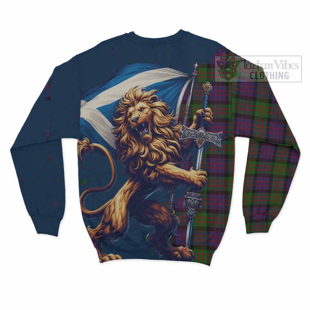 Coull Tartan Family Crest Sweatshirt with Scottish Majestic Lion - Tartan Vibes Clothing