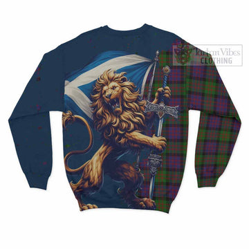Coull Tartan Family Crest Sweatshirt with Scottish Majestic Lion - Tartan Vibes Clothing
