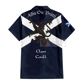 Coull Tartan Lion Rampant Hawaiian Shirt Proudly Display Your Heritage with Alba Gu Brath and Clan Name - Tartan Vibes Clothing
