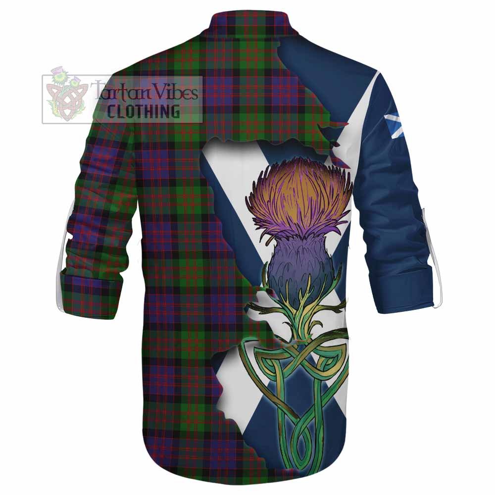 Coull Tartan Family Crest Ghillie Kilt Shirt Scottish Thistle Celtic Inspired - Tartan Vibes Clothing