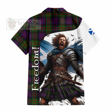 Tartan Vibes Clothing Coull Crest Tartan Short Sleeve Button Shirt Inspired by the Freedom of Scottish Warrior