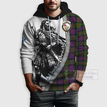 Coull Tartan Clan Crest Hoodie with Highlander Warrior Celtic Style - Tartan Vibes Clothing