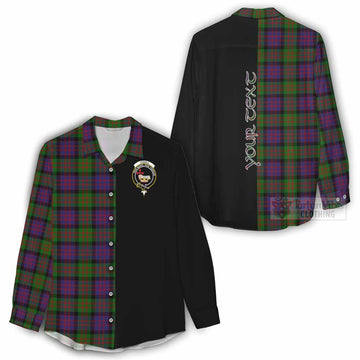 Coull Tartan Women's Casual Shirt with Family Crest and Half Of Me Style - Tartan Vibes Clothing