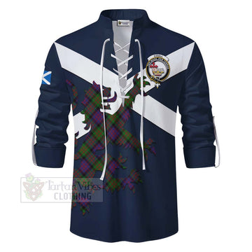 Coull Tartan Lion Rampant Ghillie Kilt Shirt Proudly Display Your Heritage with Alba Gu Brath and Clan Name - Tartan Vibes Clothing