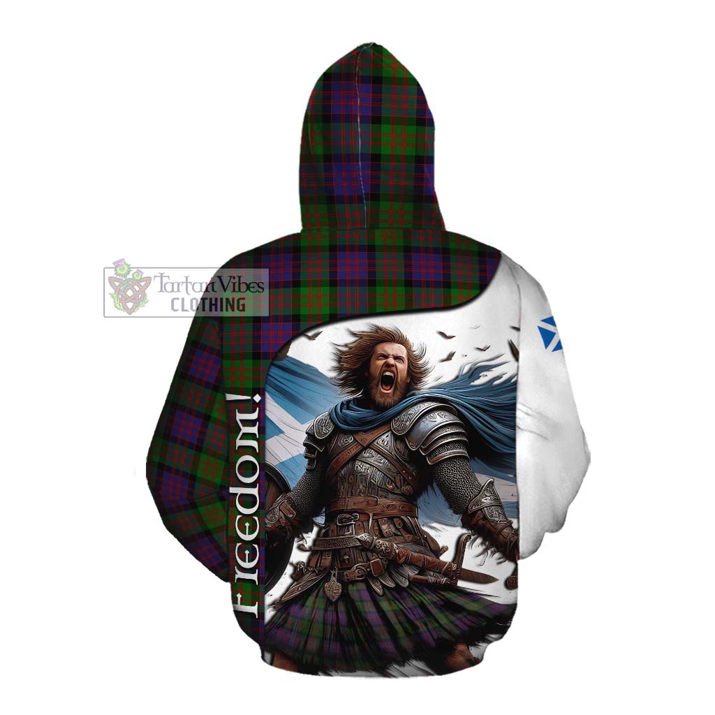 Tartan Vibes Clothing Coull Crest Tartan Cotton Hoodie Inspired by the Freedom of Scottish Warrior