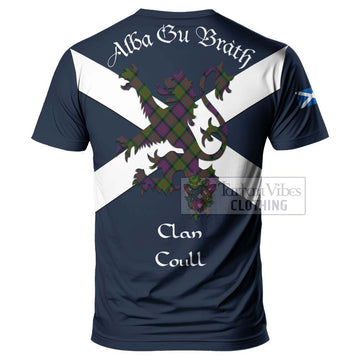 Coull Tartan Lion Rampant T-Shirt Proudly Display Your Heritage with Alba Gu Brath and Clan Name - Tartan Vibes Clothing